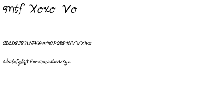 MTF XOXO Vo_1 font